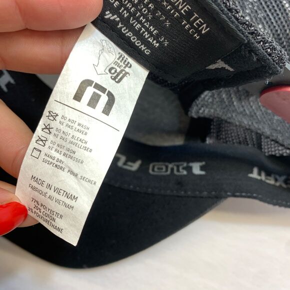 Travis Matthew Golf Hat FlexFit Tech 110 Gray Trucker Mesh Snapback Baseball Cap - Picture 9 of 9